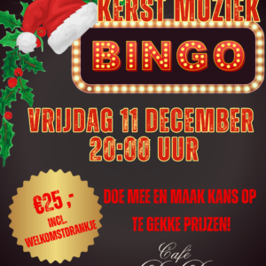 Deelname Kerst Muziek Bingo 11 December